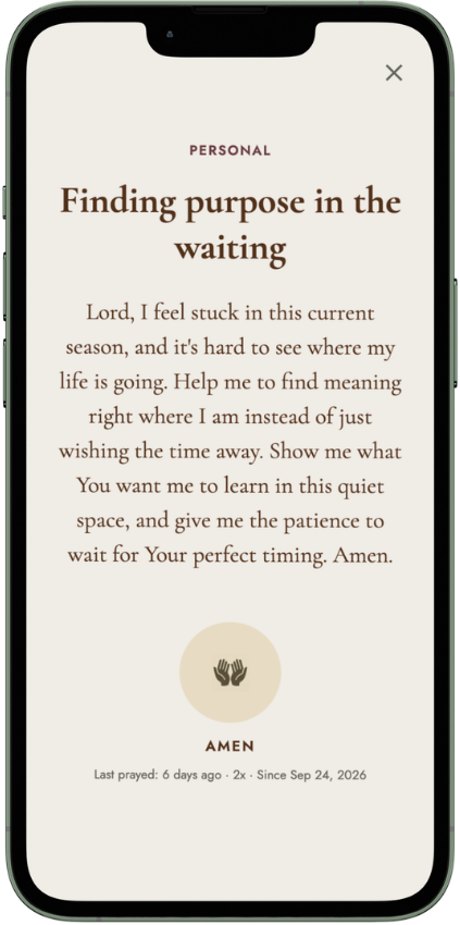 Real-time praying mode